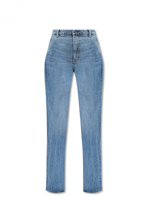 Blue jacquemus carini cotton blend wide leg pants Alexander Wang